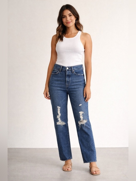 Levi's Denim - Levi’s Wedgie Straight Jeans – Premium Distressed – Size 29